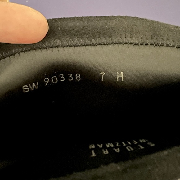 STUART WEITZMAN || Black Leather Suede Tall Over the Knee Lowland Boots Size 7 - Picture 13 of 15